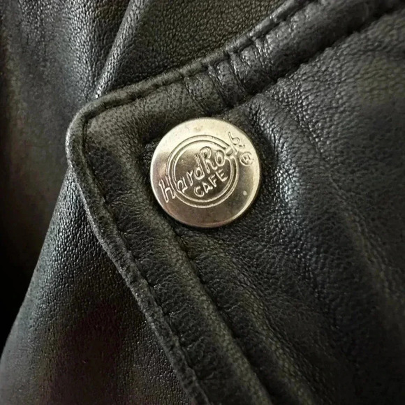 Vintage 90’s Hard Rock Cafe Leather Motorcycle Biker Jacket MIAMI. Sz: S. - Picture 10 of 16